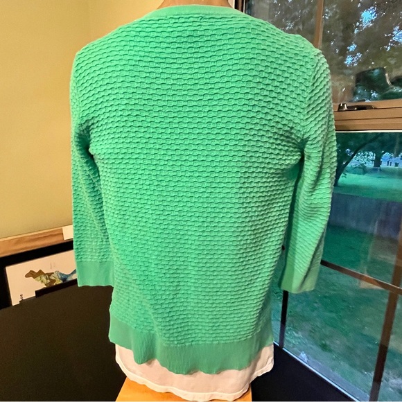 Merona Kelly Green Lightweight Cardigan with 3/4 sleeves, Size M - Picture 5 of 14